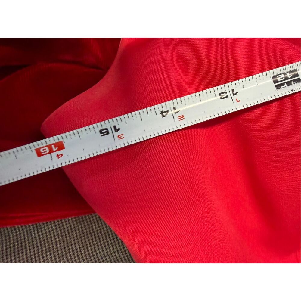 Darcy Vintage 80’s Red Dress Women’s Size Medium Prom Special Occasion Puffed Ru - Picture 10 of 11